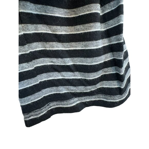 J Jill Wearever Collection Womens Tunic Striped Long Sleeve Top L Black & Gray - Picture 6 of 12